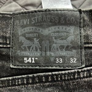 Levi's Men's Charcoal Black Straight Jeans